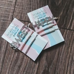 3/$30 Sweet and Happy Rhinestone Bobby Pins